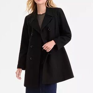 Anne Klein Women’s Double-Breasted Peacoat (Black)